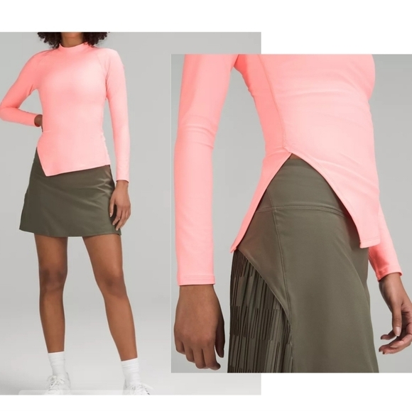 lululemon athletica Tops - Lululemon Asymmetrical Tennis Long Sleeve Shirt UV Protection In Sunset …